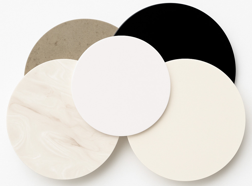 Plans de travail ronds en Corian